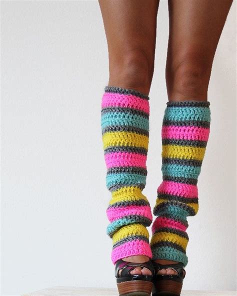 80s Party Leg Warmers in Neon Stripes - Etsy | Neon stripes, Leg ...