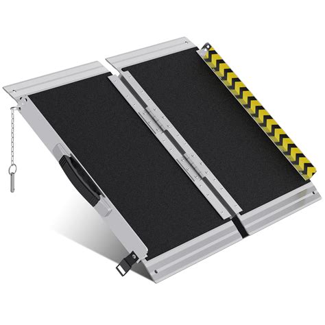 WHALEMOTOR Portable Wheelchair Ramp 2FT Anti Slip Aluminum Folding