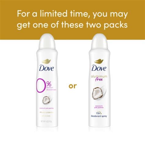 Dove Coconut And Jasmine Deodorant Spray 4 Oz Frys Food Stores