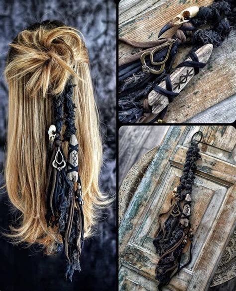 Pin By Pure Opulence On Hair Pieces Handmade Viking Hair Hair Pieces