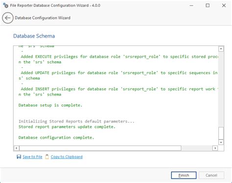 Configuring The Database Micro Focus File Reporter 4 0 Installation Guide