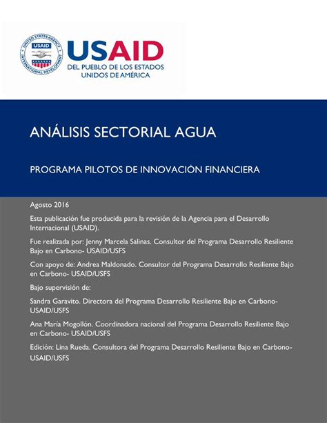 Pdf An Lisis Sectorial Agua Asociaci N Gremial Financiera Pdf