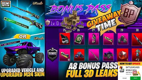 A8 ROYAL PASS AND BONUS PASS REWARD 1 TO 100 REWARDS FIFRS LOOK