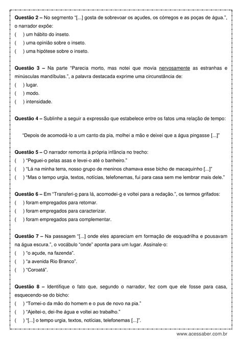 Interpretação De Texto 7 Ano Pdf Revoeduca