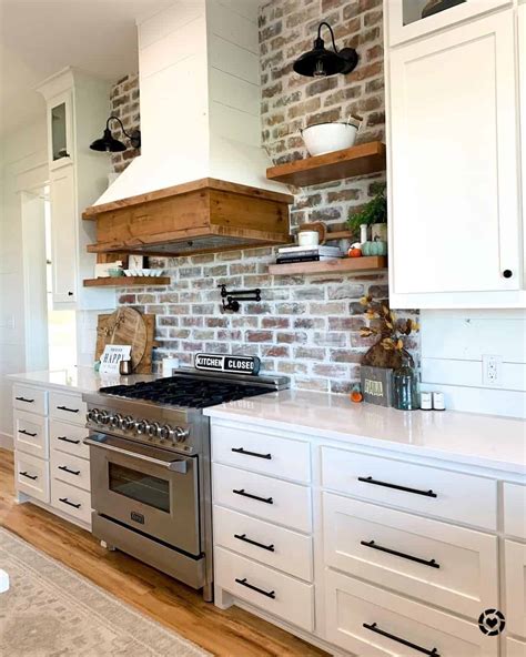 Stained Wood Floating Kitchen Shelves Soul Lane