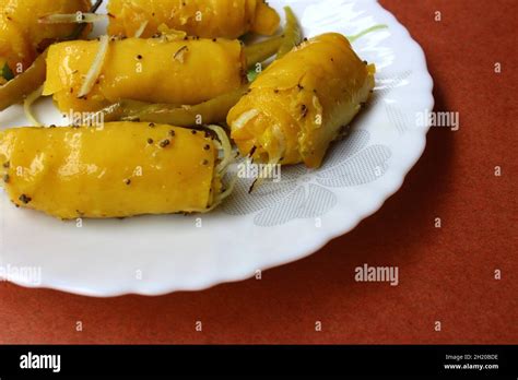 Khandvi, traditional snack of Gujarat, India Stock Photo - Alamy