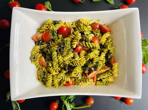 Easy Vegan Pesto Pasta Salad Yum Vegan Blog