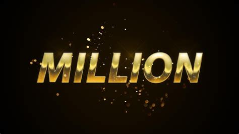 Premium Photo A Gold Text With The Word Million In Gold Letters