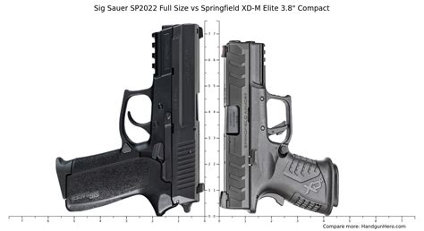 Sig Sauer SP2022 Full Size Vs Springfield XD M Elite 3 8 Compact Size