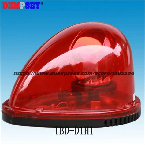 Free Shipping Tbd D1h1 Halogen Revolving Beacon Dc12 24v Red Warning