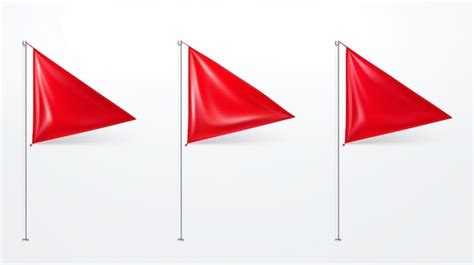 Premium Vector | Red flags in a row one of which is red