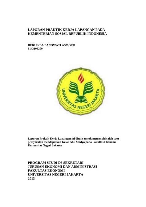 Pdf Laporan Praktik Kerja Lapangan Pada Kementerian Surat