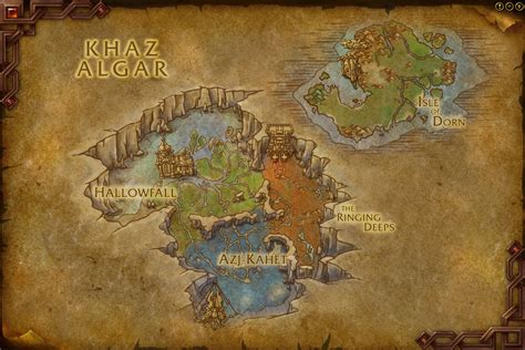 Khaz Algar Map Zones Dungeon Locations World Of Warcraft The War