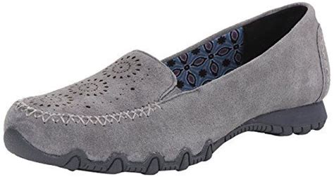 Skechers Womens Bikers Pedestrian Memory Foam Slip On Moccasin Loafer Shoes Women Moccasins