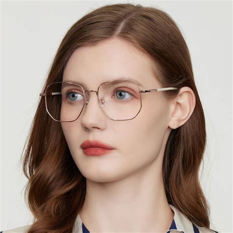 Smollett Polygon Rose Gold Eyeglasses