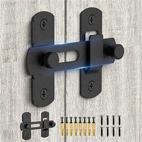 Amazon 2 Packs Barn Door Lock Latches Matte Black Stainless Steel