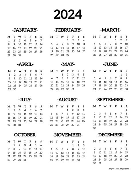 Printable Calendar One Page Monday Startup Marla Shannon