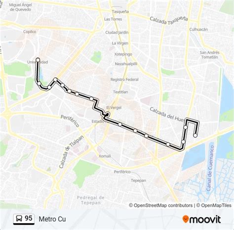 Ruta 95 Horarios Paradas Y Mapas Metro Cu Actualizado