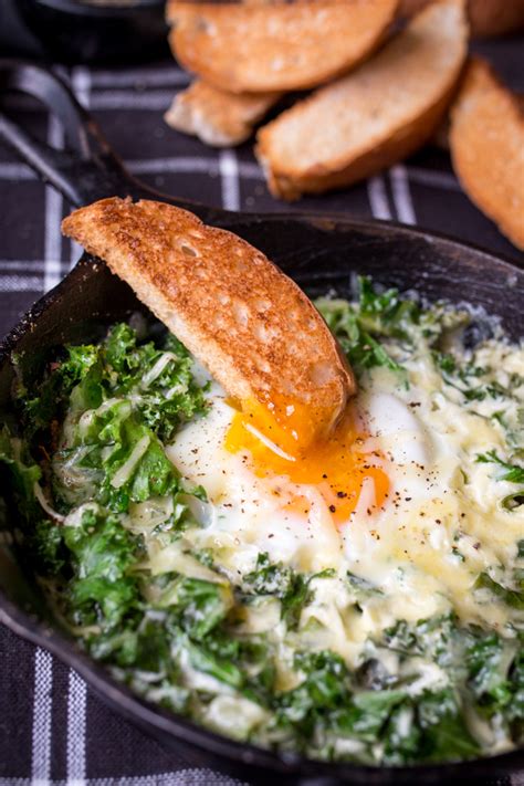 Creamy Eggs And Kale Breakfast Tastefully Eclectic