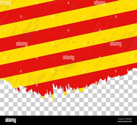 Bandera De Cataluña De Estilo Grunge Sobre Un Fondo Transparente