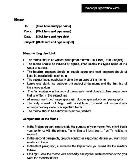 Memo-writing checklist - The memo should be written | Chegg.com