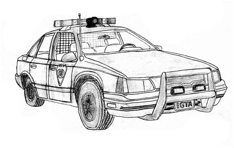 Police Car Drawing Skill