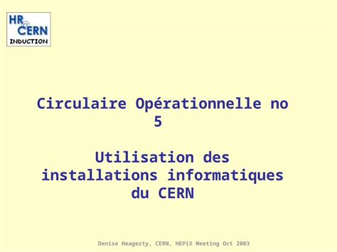 Ppt Circulaire Op Rationnelle No Utilisation Des Installations