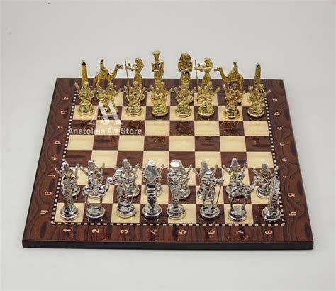 Romans Chess Set Brass Chess Set Mythological Chess Set Etsy