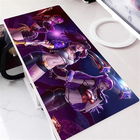 League Of Legends Mousepad Lol Kda Desk Mat Ahri Akali Evelynn