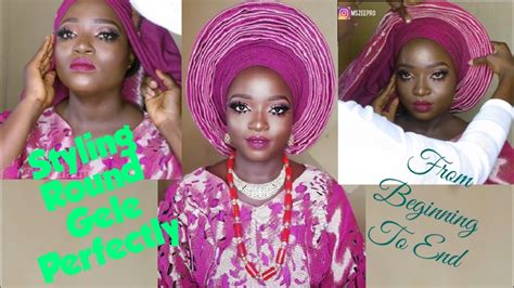 Beginner Round Gele Tutorial How To Tie Round Gele Perfectly Youtube