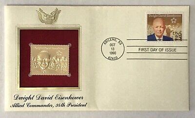 St Issue Dwight David Eisenhower Usa Cent Kt Gold