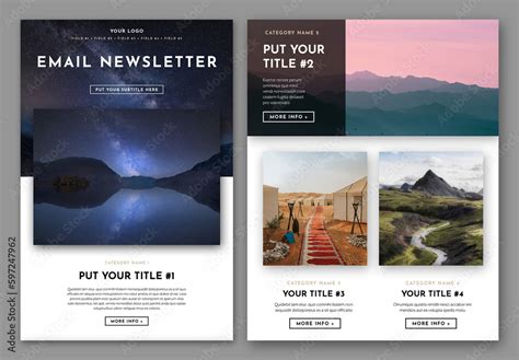 Email Newsletter Layout Stock Template | Adobe Stock