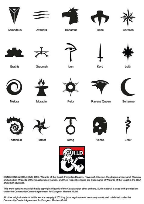 Dawn War Deities Symbols - Dungeon Masters Guild | DriveThruRPG.com