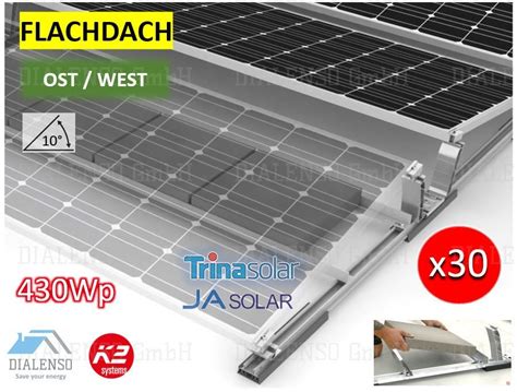 30x Unterkonstruktion Für 30x Solarmodule K2 Systems Flachdach