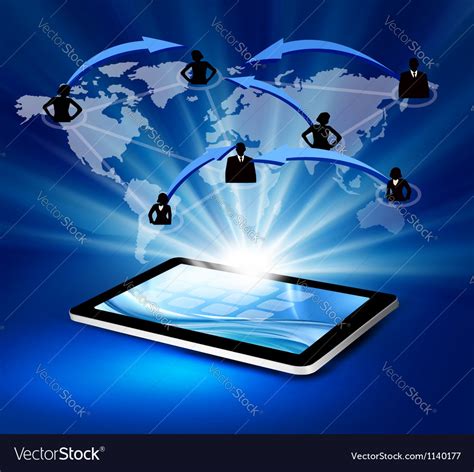 Modern communication technology with tablet Vector Image