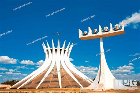 Cathedral Metropolitana Nossa Senhora Aparecida Of Brasilia Stock