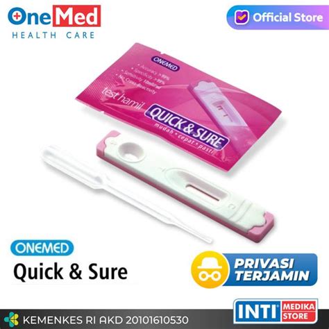 Jual Onemed Alat Test Hamil Quick Sure Test Pack Kehamilan Strip