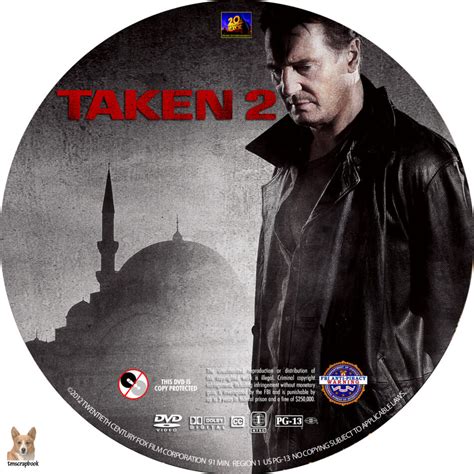 Taken 2 dvd labels (2012) R1 Custom