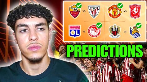 Europa League MATCHDAY 1 League Phase Predictions YouTube