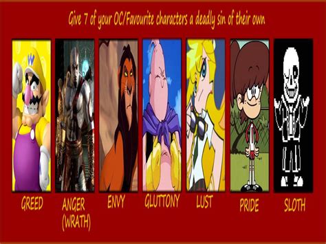 Seven Deadly Sins Meme By Theloonyartist96 On Deviantart