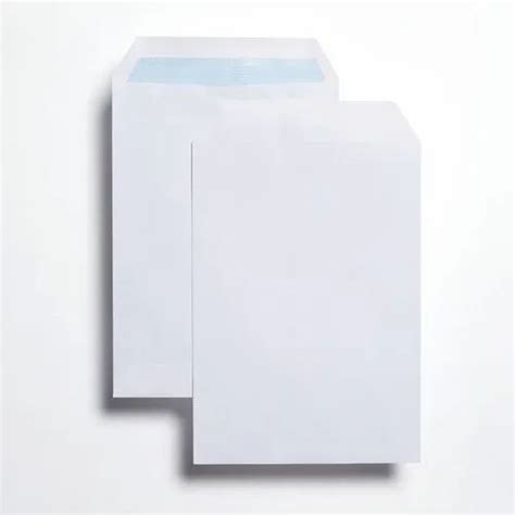 White Rectagular Plain Paper Envelope For Office Size X Inches At