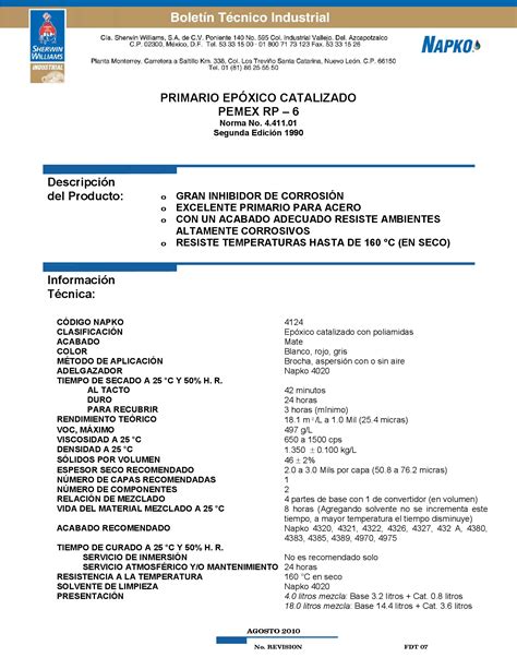 Pdf Primario Ep Xico Catalizado Pemex Rp Equipo Airless Marca