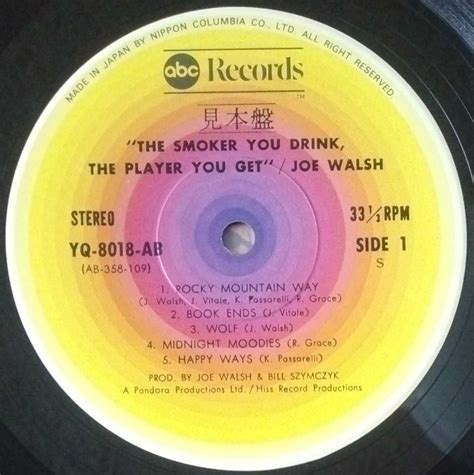 Lp Joe Walsh The Smoker You Drink The Player