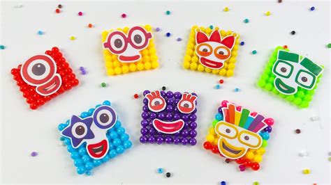 Making Funny Faces Numberblocks From Colorful Small Balls Youtube