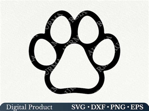 Dog Paw Svg. Dog Paw Print Svg. Outline Paw Print Svg. Paw - Etsy