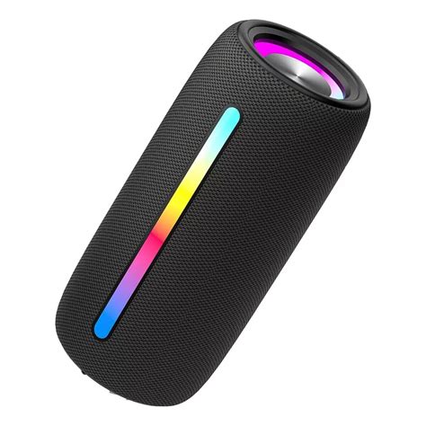 Bocina Bluetooth Port Til Bocina Con Luces Rgb Negro