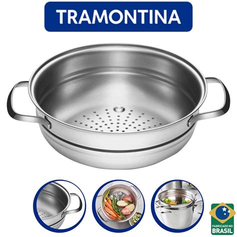 Panela Tramontina A Vapor - Panela Cozi-Vapore Allegra Aço Inox De 2,2L Cozimento a Vapor ...