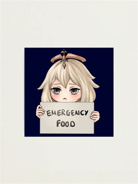 Paimon Emergency Food Genshin Impact Photographic Print By