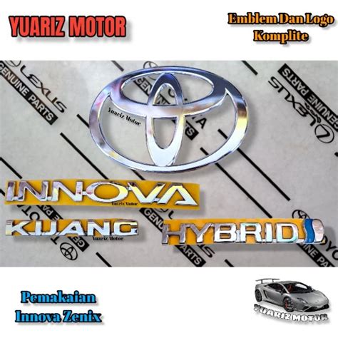 Emblem Innova Zenix Original Toyota Emblem Logo Writing Innova Kijang