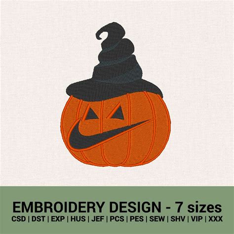 Nike Halloween Pumpkin Logo Machine Embroidery Designs Swoosh Files